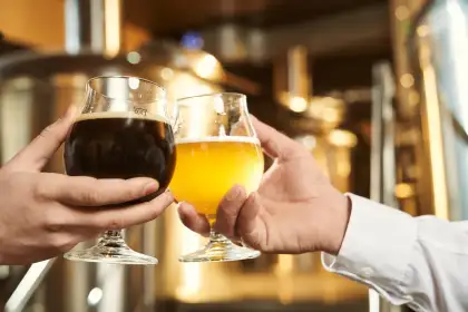 Two glasses of dark and light beer close up 2022 01 18 23 33 25 utc