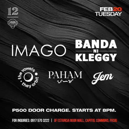 Imago Banda ni Kleggy and more at 12 Monkeys Music Hall Pub