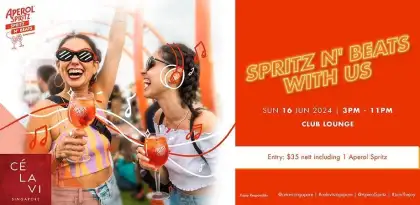 9. CÉ LA VI - Spritz N' Beats Sundowner with Aperol Spritz