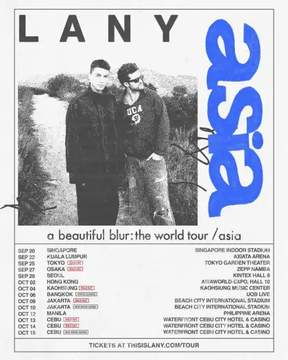 LANY a beautiful blur the world tour