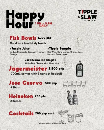 Tipple and Slaw Katipunan Happy Hour
