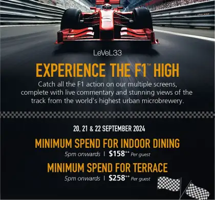 5. Experience the F1 High + F1 Group Sharing Menu at LeVeL33