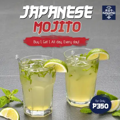 Nanbantei of Tokyo Philippines Japanese Mojito Buy 1 Get 1 Deal