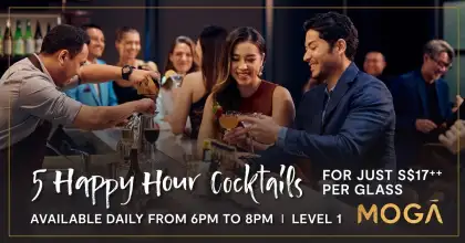 1. MOGA's 5 Happy Hour Cocktails