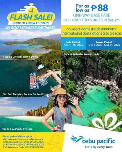 Cebu Pacific Air Flash Sale Book October Flights Un Boo Lievable Savings