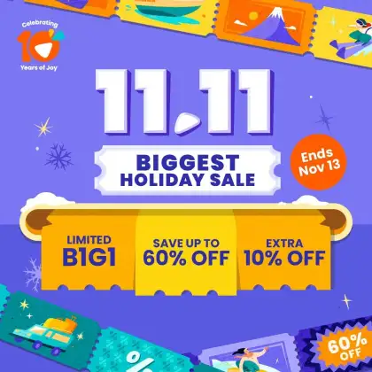 2. 11.11 Klook Biggest Holiday Sale