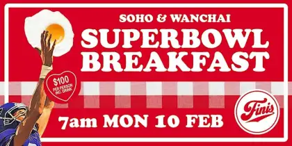 1 Superbowl Show Live with FINIS Breakfast & Free Flow
