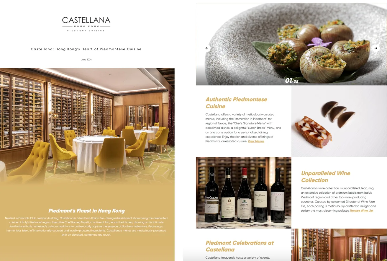 Brand Showcase page