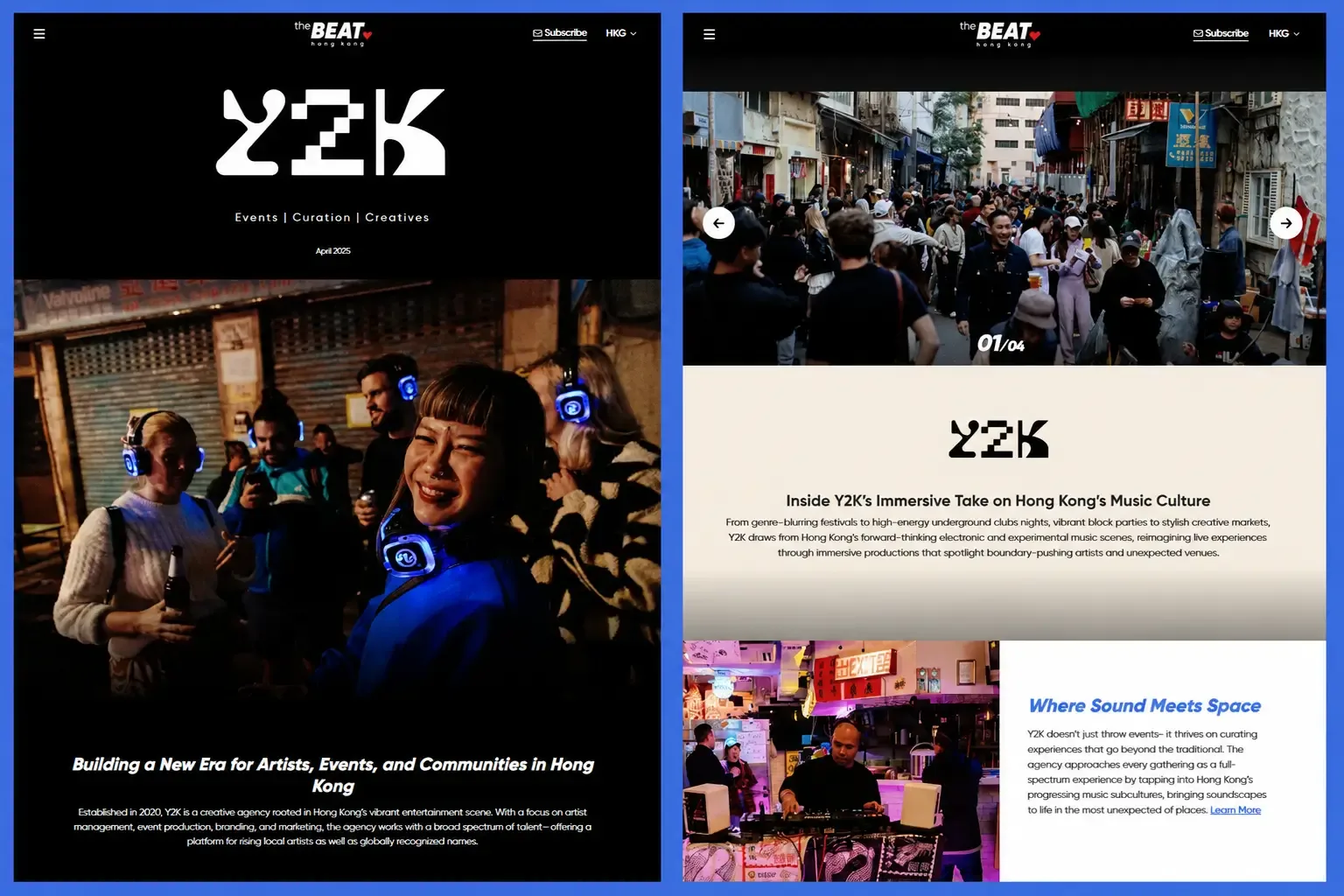 Y2K brand presence screenshot