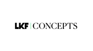 The image shows the text “LKF | CONCEPTS” on a white background, with “LKF” in bold black letters and a green vertical line separating it from “CONCEPTS” in regular black font.