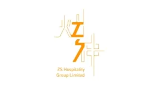 ZS Hospitality Group Limited logo with stylized orange and yellow lines forming abstract shapes above the company name, which is written in orange text on a white background.