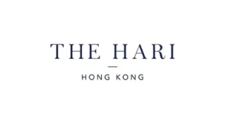 The logo for The Hari Hong Kong, featuring the text “THE HARI” centered above a horizontal line, with “HONG KONG” written underneath in capital letters, all in a simple, elegant font.