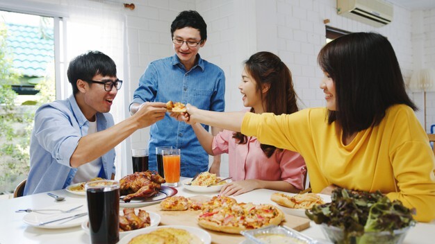 Friends sharing a meal
