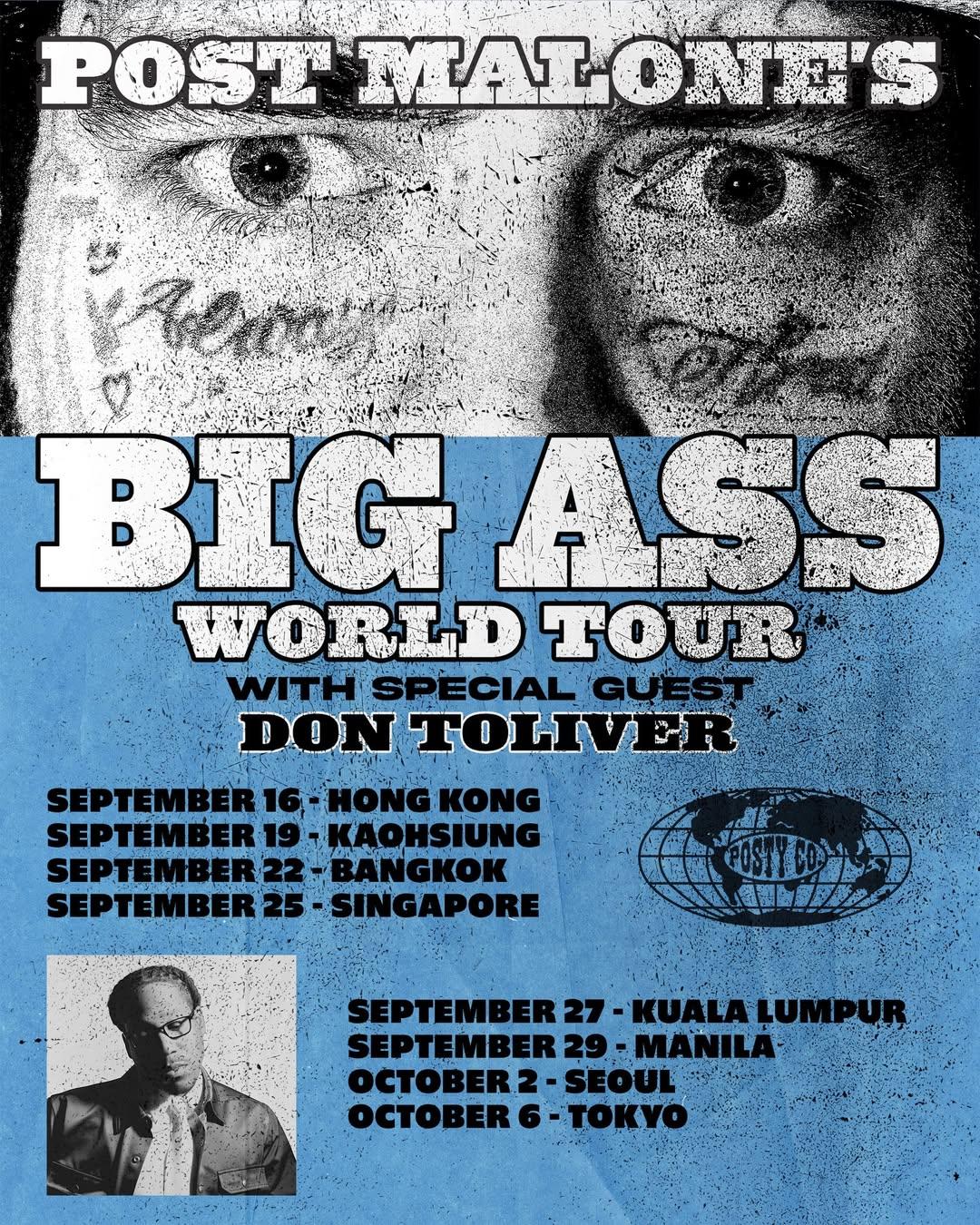 Post Malone’s 'BIG ASS World Tour' in Hong Kong