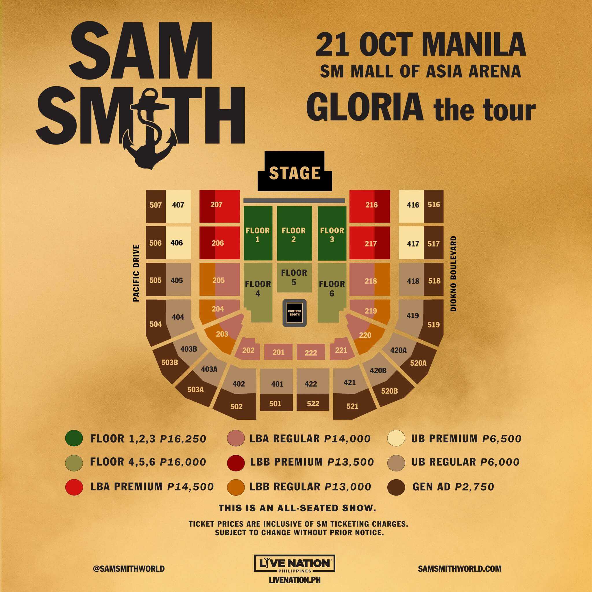 sam smith gloria tour voorprogramma