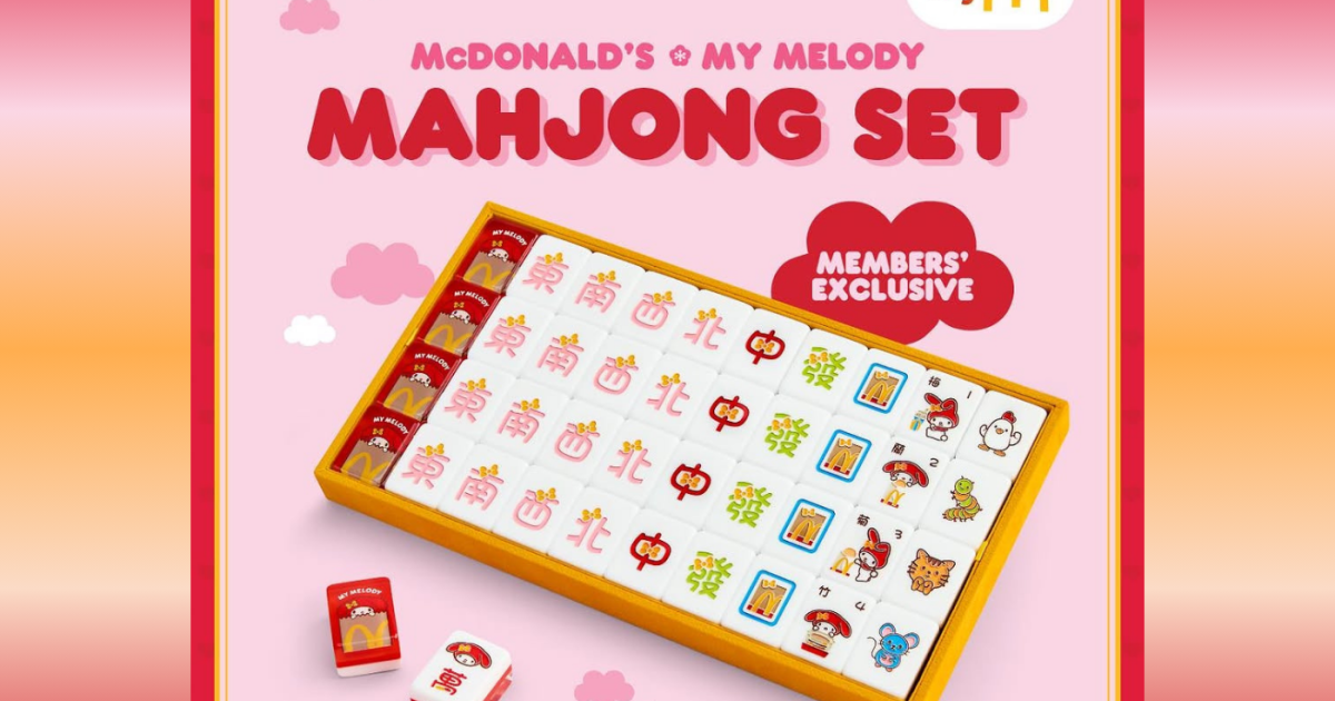 McDonalds Singapore Introduces 'My Melody' Mahjong Set