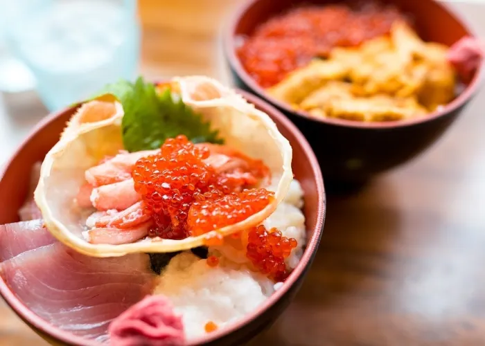 Seafood rice bowl in japanese restaurant 2021 08 29 08 34 03 utc