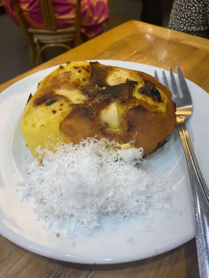 Via Mare Bibingka with Laguna Cheese and Salted Duck Egg