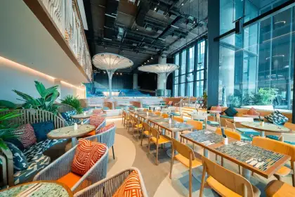 Inside Groundswell Restaurant, AIRSIDE Mall in Hong Kong