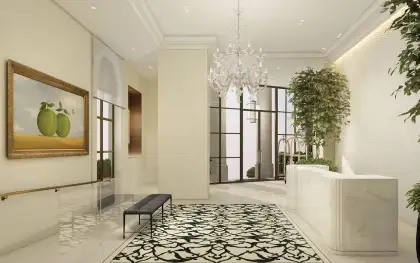 Entrance of Lanson Place Causeway Bay in Hong Kong