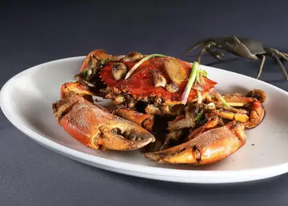 steamed fresh flowery crab with aged Shaoxing wine the chairman