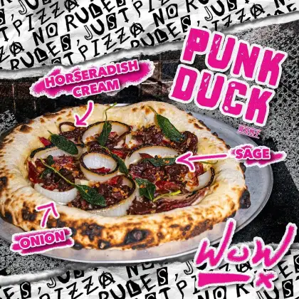 Punk Duck Pizza Flavour by Twins Kitchen's Pizza Punk