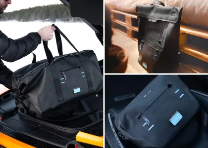 TUMI McLaren Extreme Capsule collection products duffel sling backpack