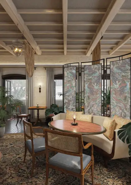 dining table option at Prince and Peacock