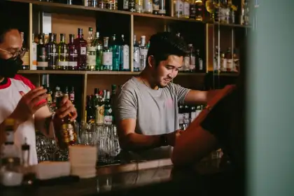 bartender in action