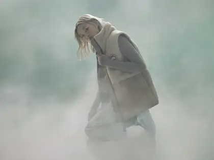 woman with outerwear canada goose