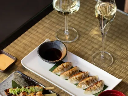 Shiro Happy Hour with Wines and Gyoza