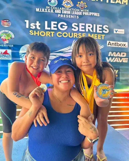 Nina with her two children