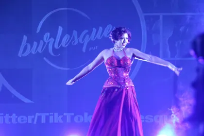 A portrait of a burlesque dancer