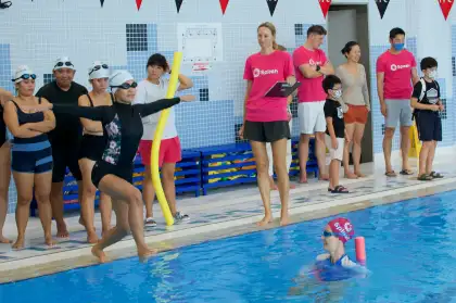 The Splash Foundation teaches the basics of swimming