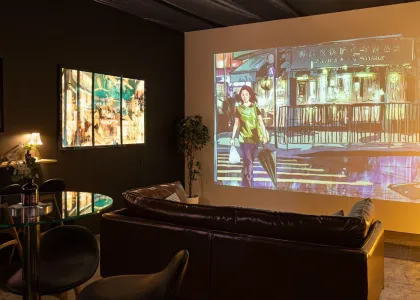 Neon Speakeasy Affordable Art Fair 2024