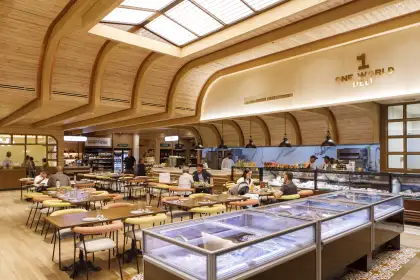 Interiors at One World Deli in Pasay