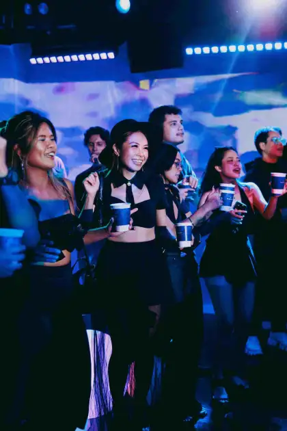 Music enthusiasts at Curated Frequencies