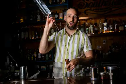 bartender pouring