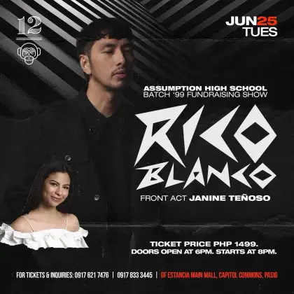 Rico Blanco x Janine Teñoso at 12 Monkeys Music Hall & Pub