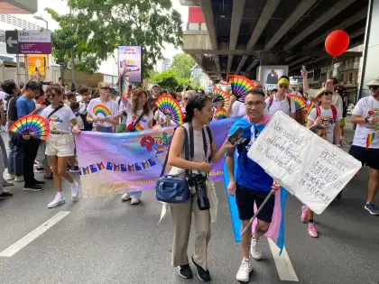 Henry at a Bangkok Pride Event