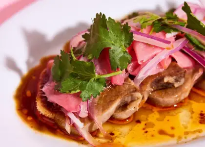 Poached Beef Tongue Pickled Ginger Salad