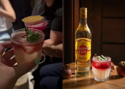 The image is showcasing the La Jefa cocktail