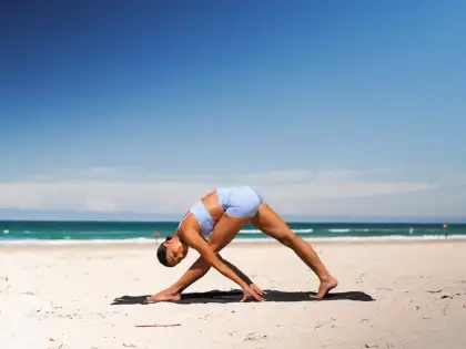 yoga on the beach