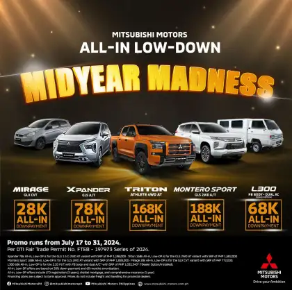 Mitsubishi Motors All-In Low Down Promo