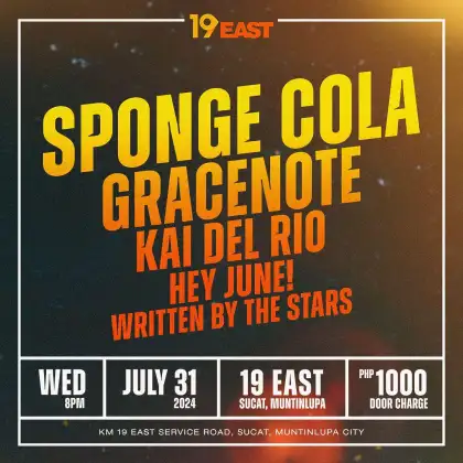 SPONGECOLA, GRACENOTE & more at 19 East
