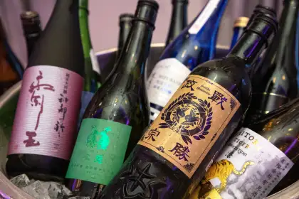 Bottles of Sake from the Hong Kong Sake Festival