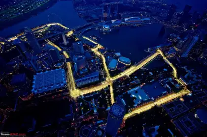 A bird's eye view of the Marina Bay Circuit.