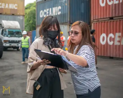Director Catherine Camarillo and Ellis Camarillo on set