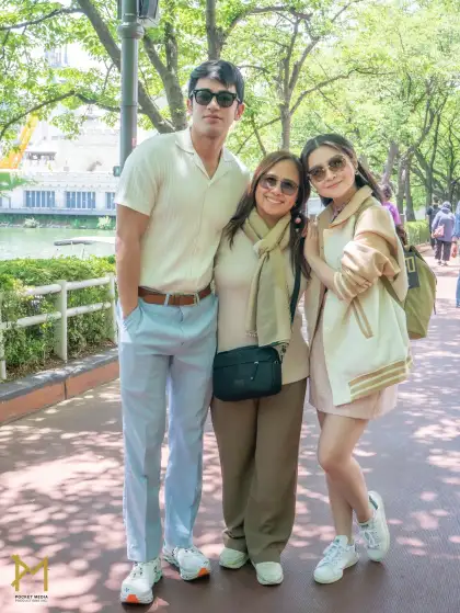 Direk Catherine with Barbie Forteza and David Licauco on set