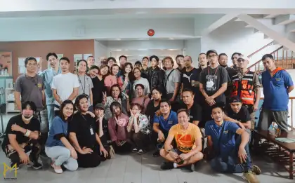 Pocket Media Production Team On Set of "Chances Are, You and I"